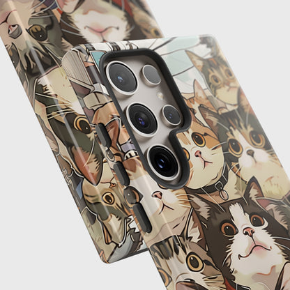 Cute Cat Selfie Design Samsung Phone Case