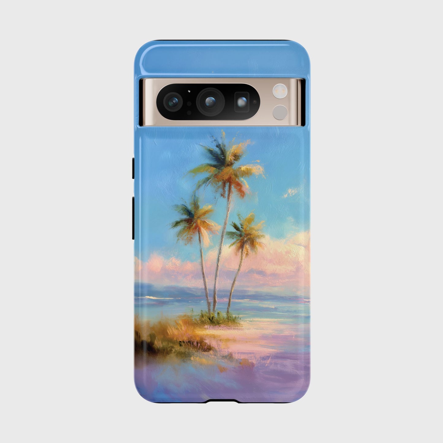The Golden Hour Canvas – Painted Palm Design Phone Case for Google Pixel