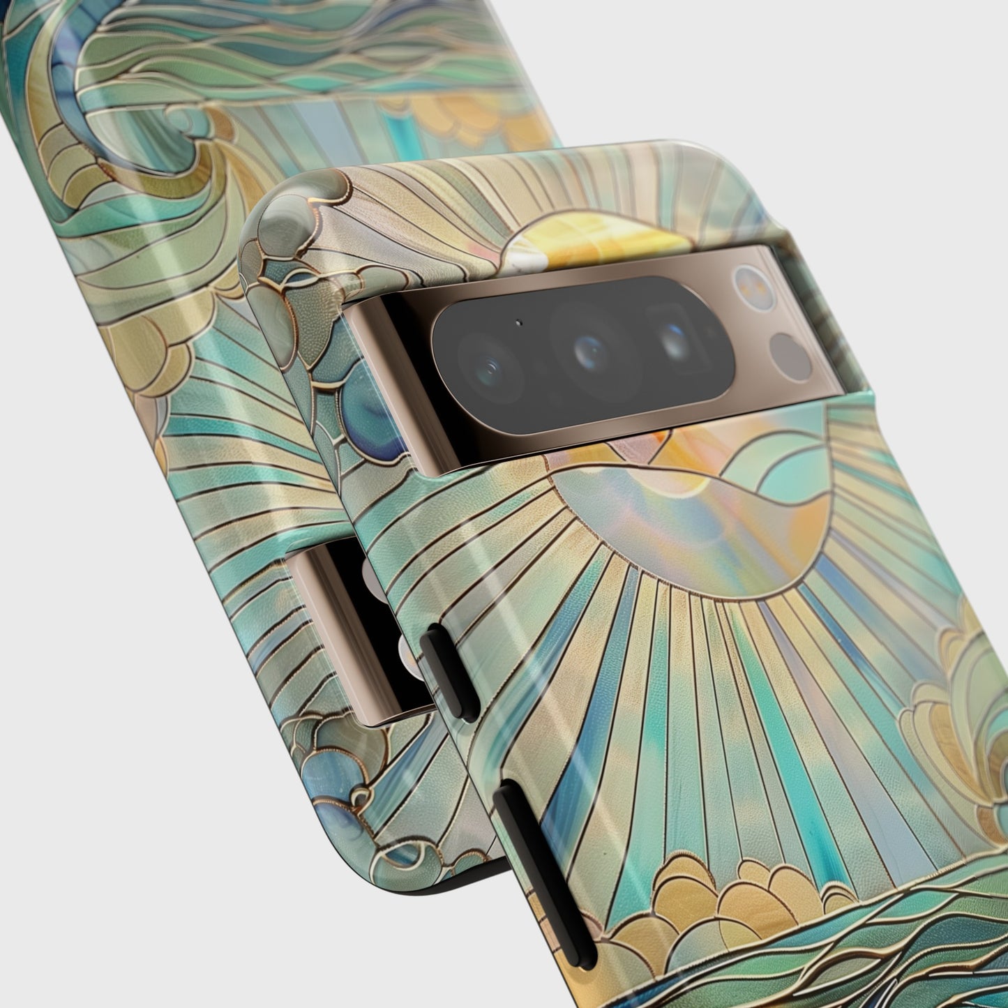 Sun & Ocean Stained Glass Design Print Google Pixel Phone Case