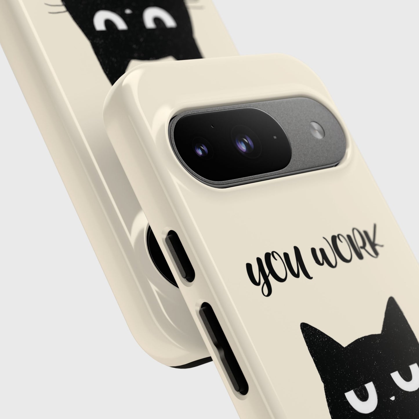 The Judgy Supervisor – Funny Black Cat Design Phone Case for Google Pixel