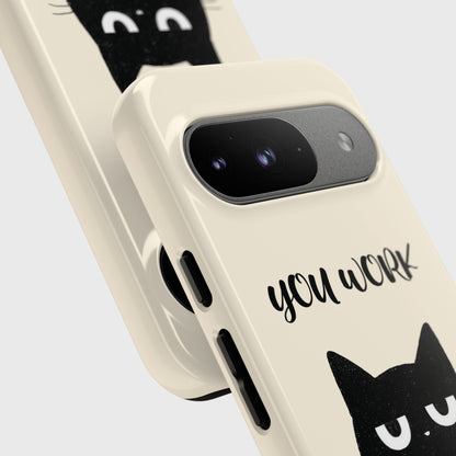 The Judgy Supervisor – Funny Black Cat Design Phone Case for Google Pixel