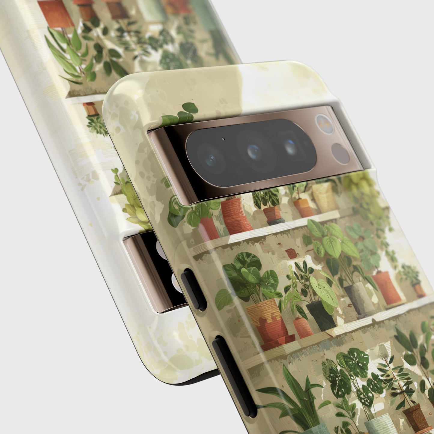 Potted Plants Shelves Watercolor Design Phone Case for Google Pixel
