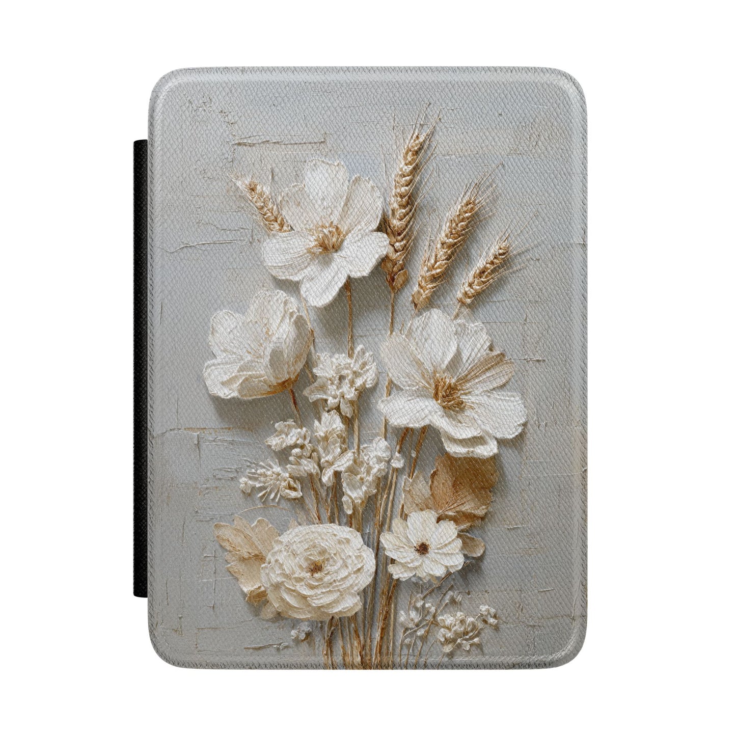 The Refined Meadow – 3D Impasto Botanical Kindle Case