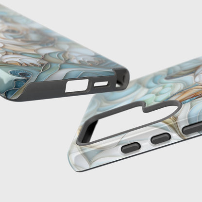Frenchie Puppy Stained Glass Art Design Phone Case for Galaxy S series Phones