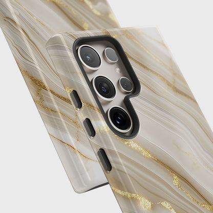 Gold Marble Design Samsung Phone Case