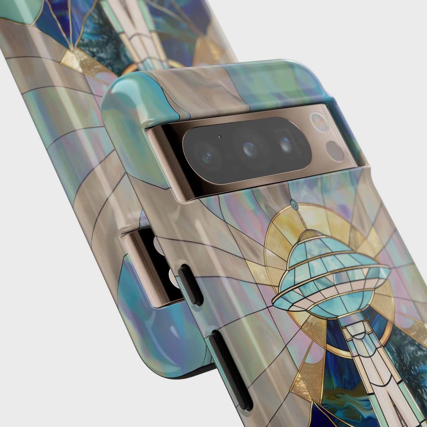 UFO Stained Glass Design Google Pixel Phone Case