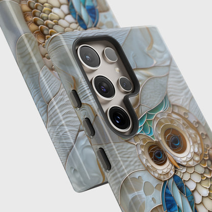 Cute Owl Stained Glass Design Samsung Phone Case