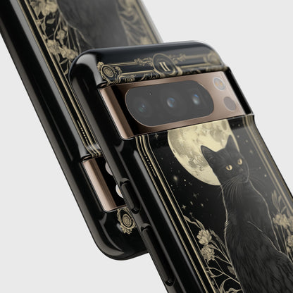 Black Cat Tarot Card Design Google Pixel Phone Case