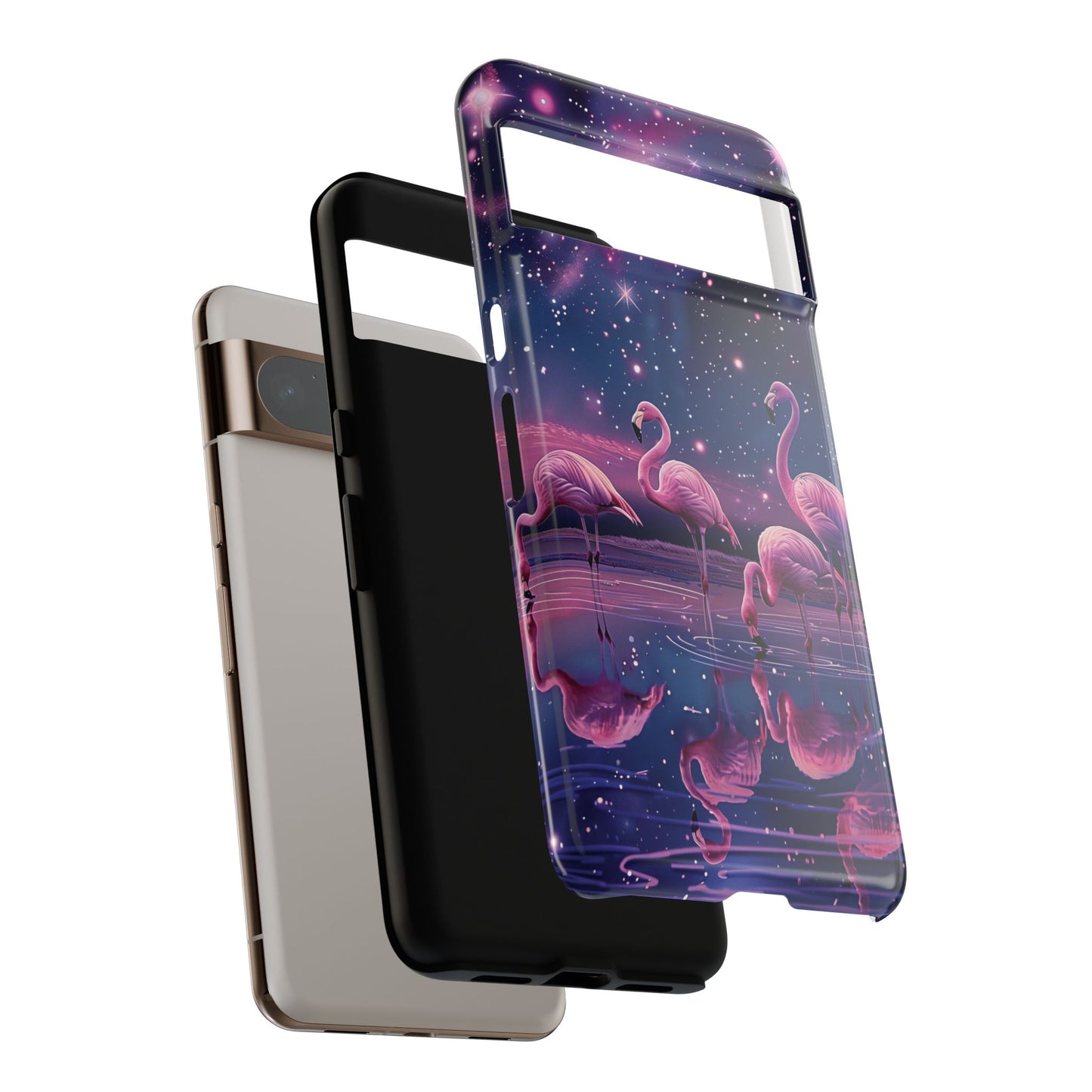 Starry Night Flamingo Design Phone Case for Google Pixel