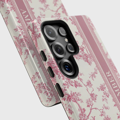 Personalisable Vintage Toile de Jouy Design Phone Case for Galaxy S series Phones