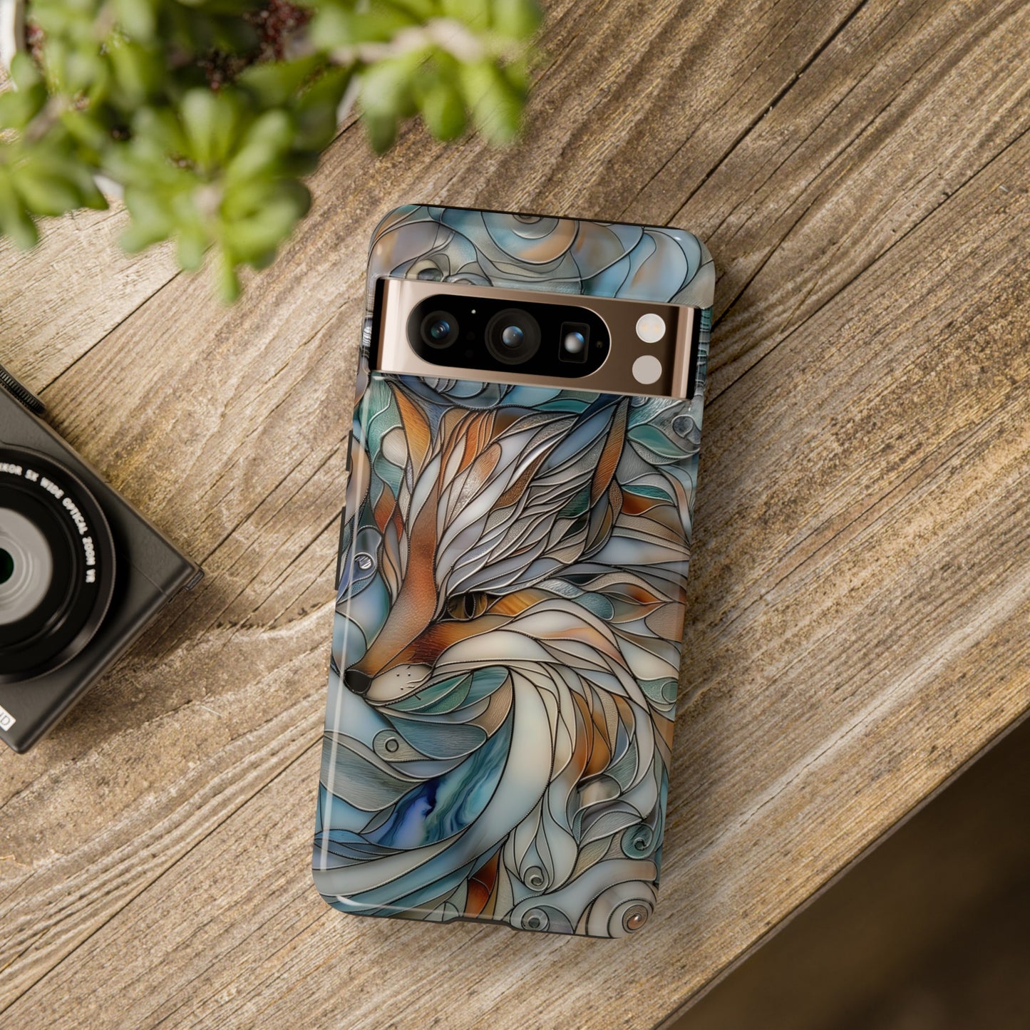 Fox Stained Glass Design Google Pixel Phone Case