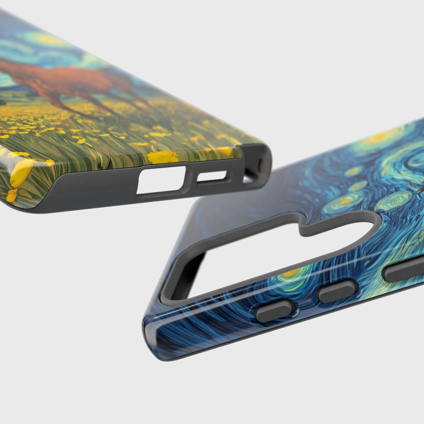 Starry Night Stallion Design Phone Case for Galaxy S series Phones