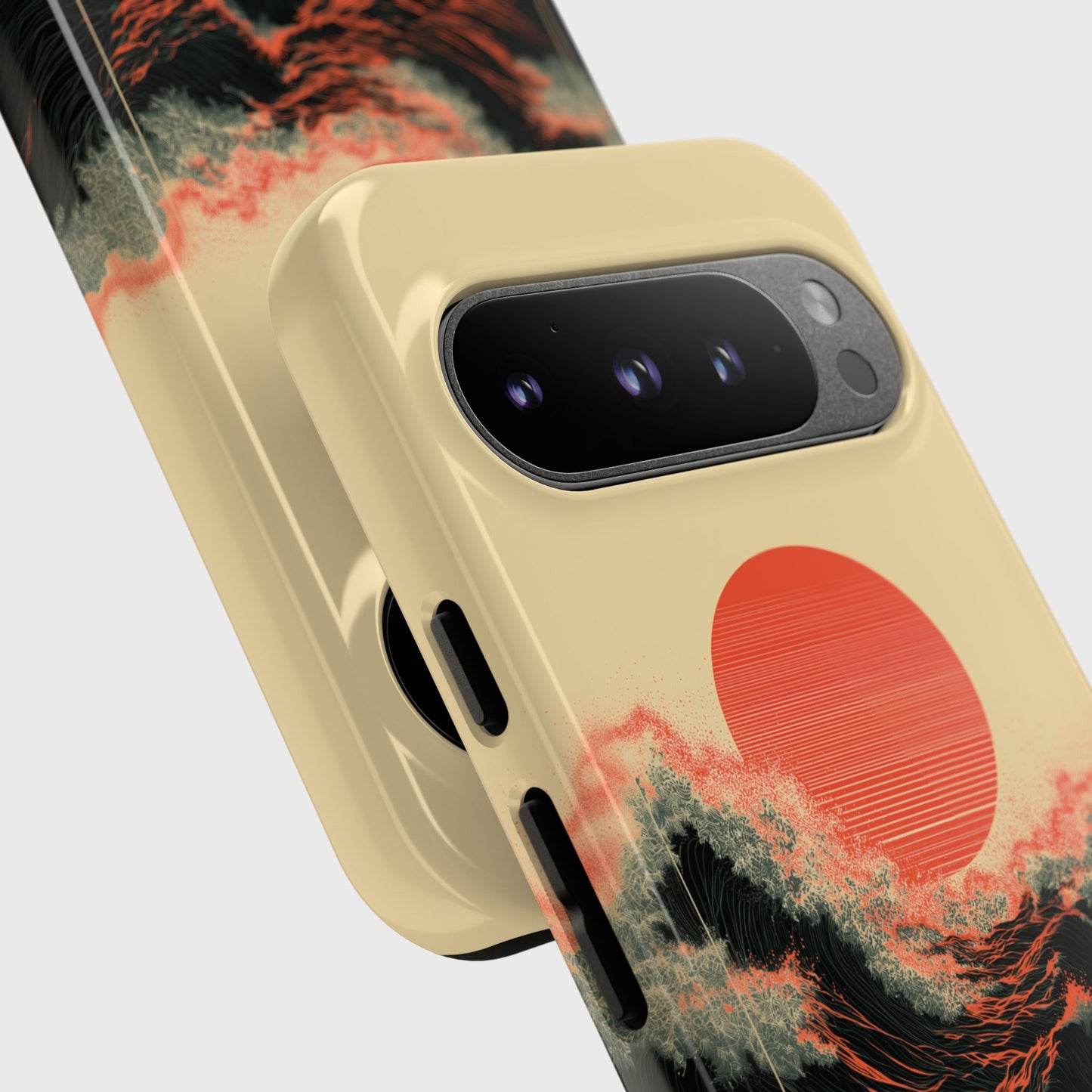 The Kyokujitsu Exhibition – Framed Rising Sun Wave Phone Case for Google Pixel