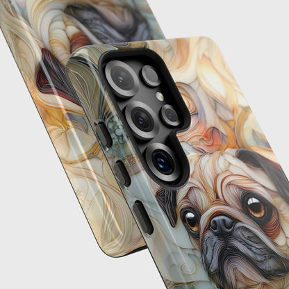 Pug Stained Glass Design Phone Case for Galaxy S series Phones