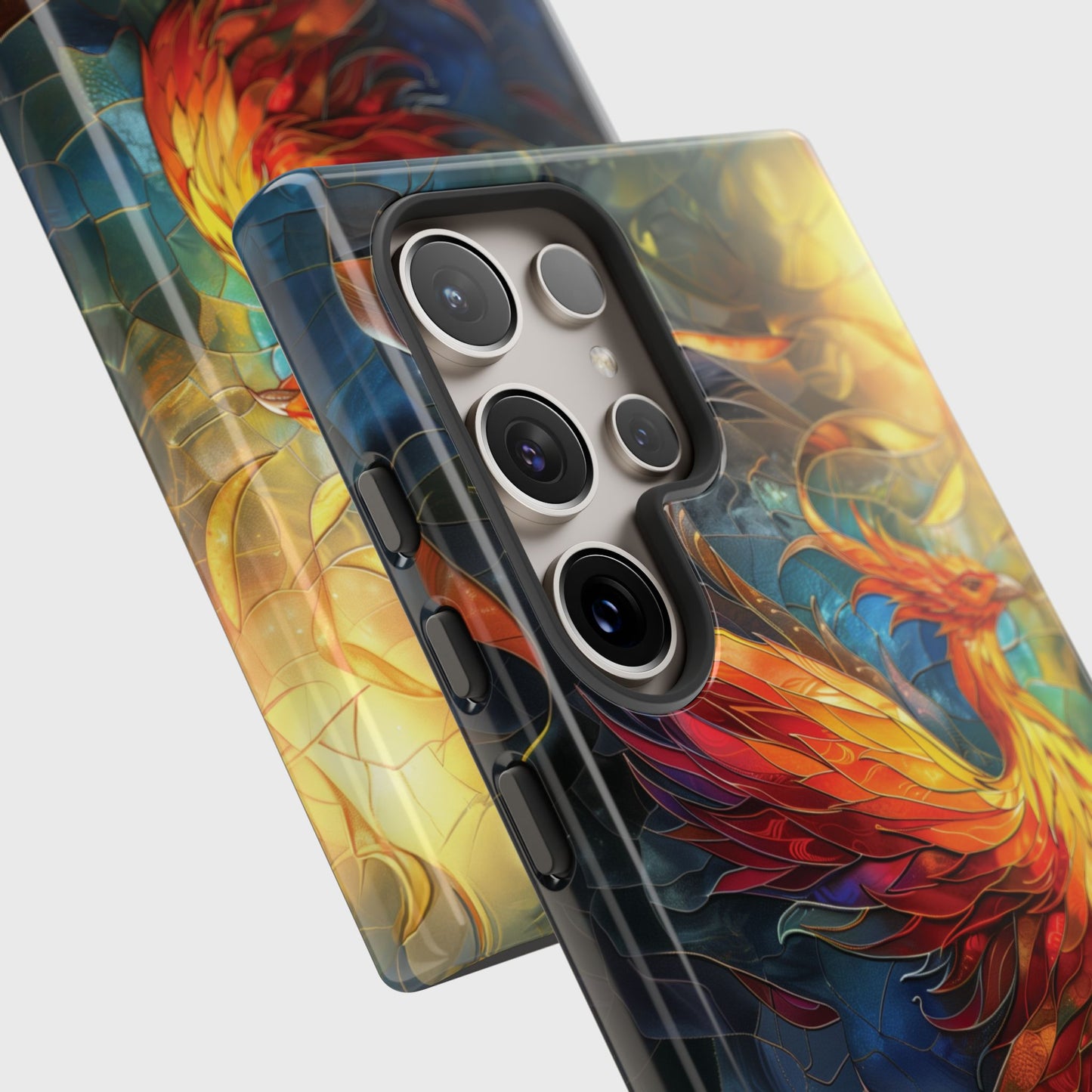 Mythical Phoenix Stained Glass Samsung Phone Case