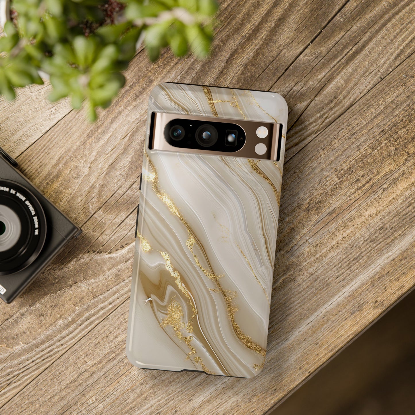 Gold Marble Design Google Pixel Phone Case