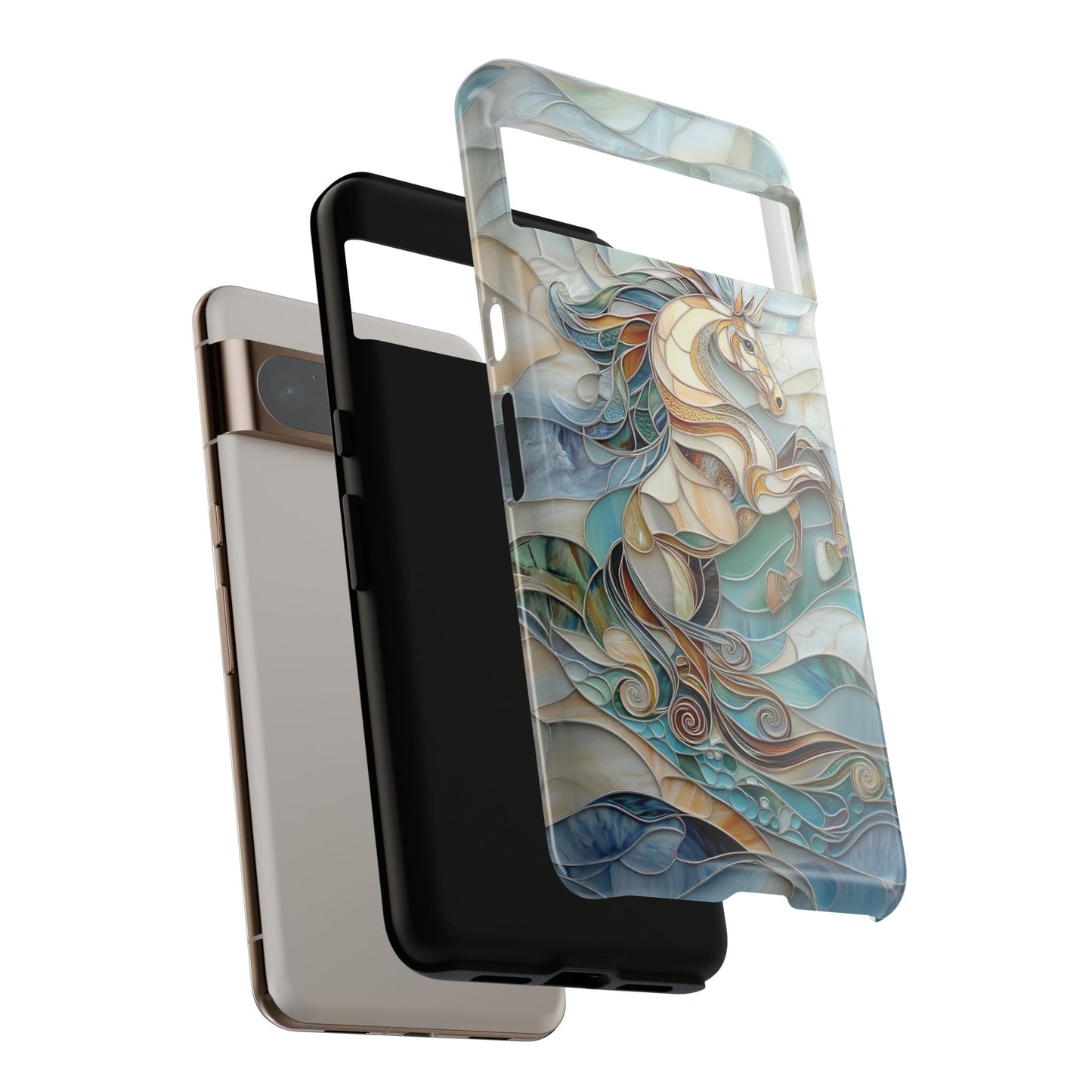 Majestic Horse Stained Glass Design Phone Case for Google Pixel