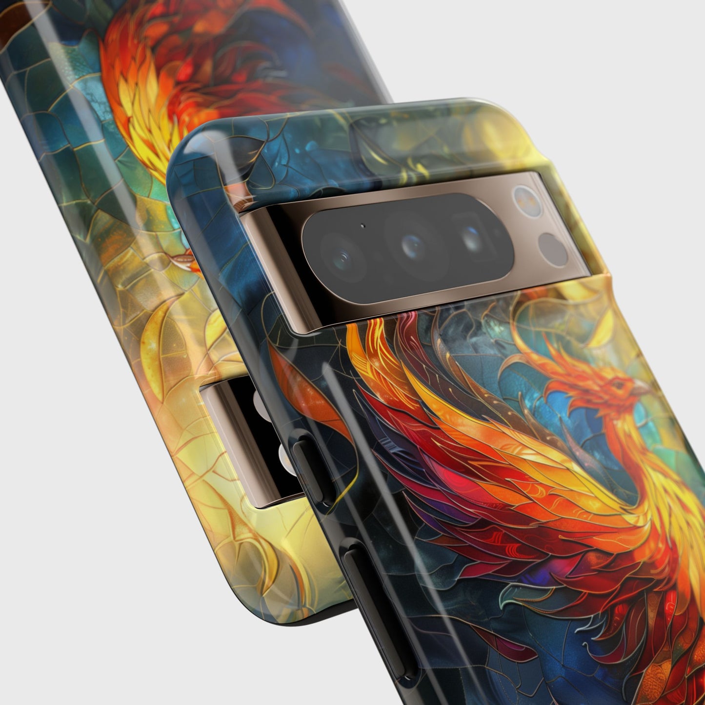 Mythical Phoenix Stained Glass Design Google Pixel Phone Case