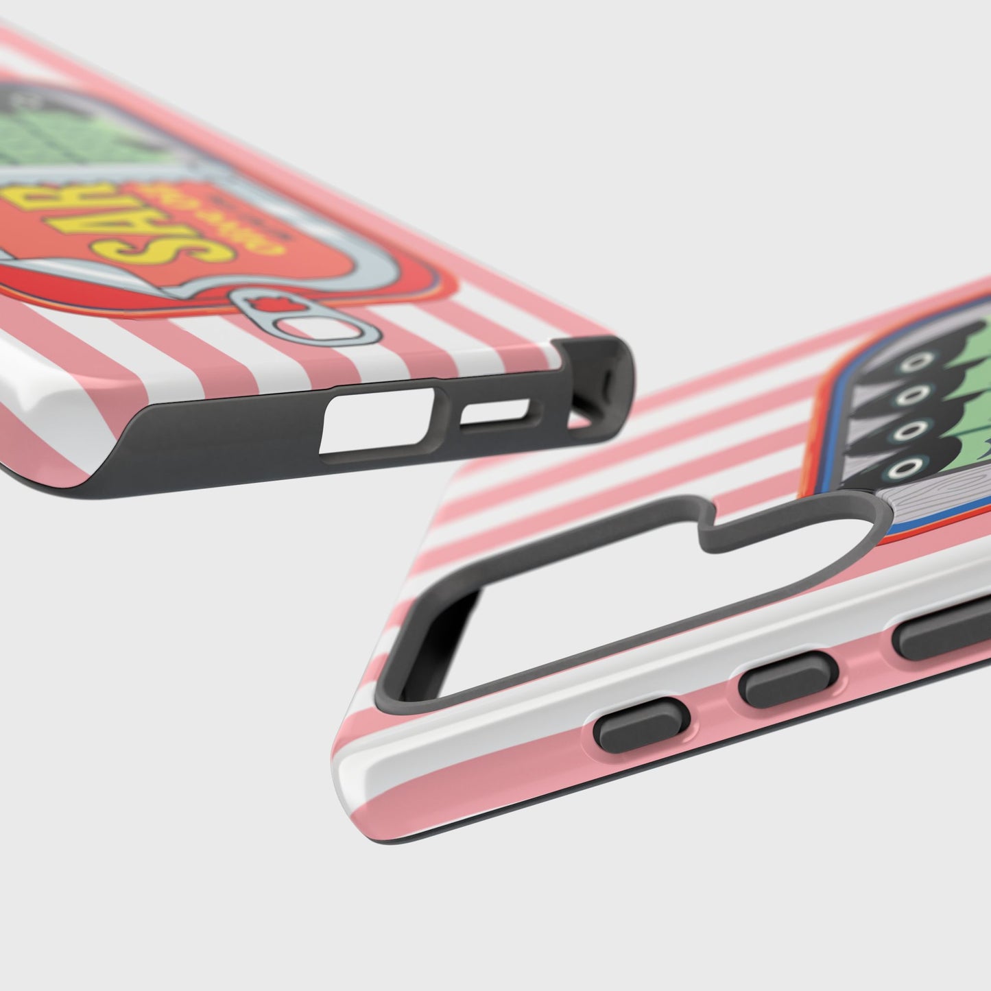 The Vintage Sardine Tin – Pop-Art Striped Design Phone Case for Galaxy S series Phones (Pink)