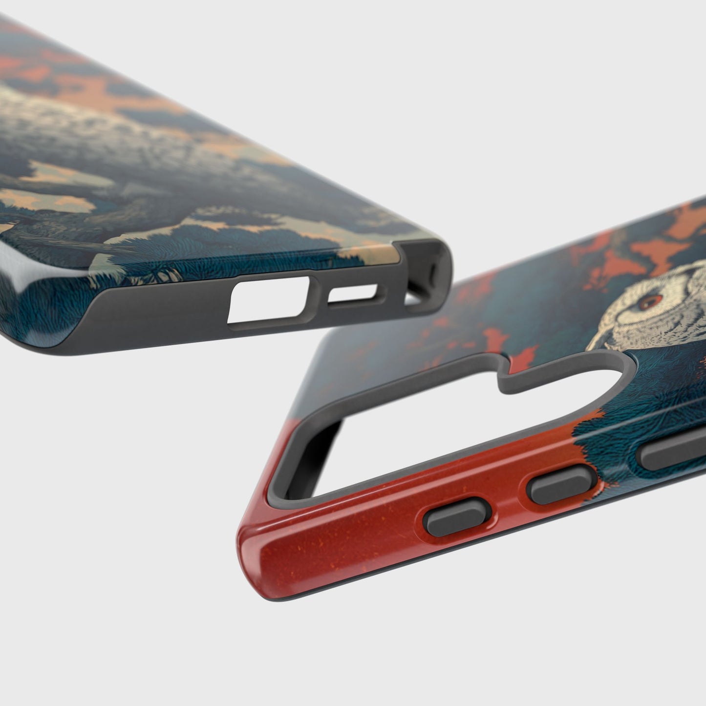 The Sunset Pine – Ukiyo-e Owl Design Phone Case for Galaxy S series Phones