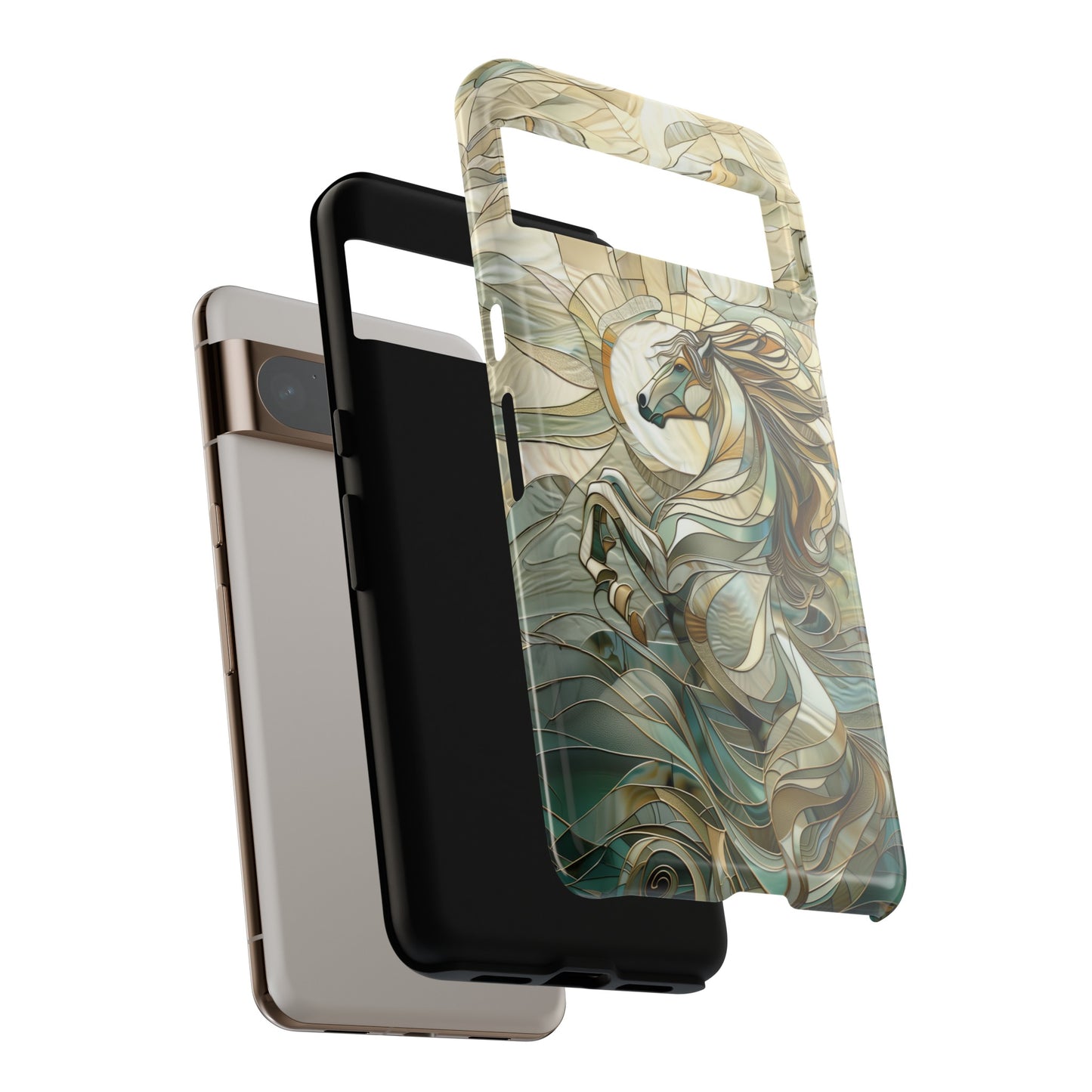 Rearing Horse Stained Glass Design Google Pixel Phone Case