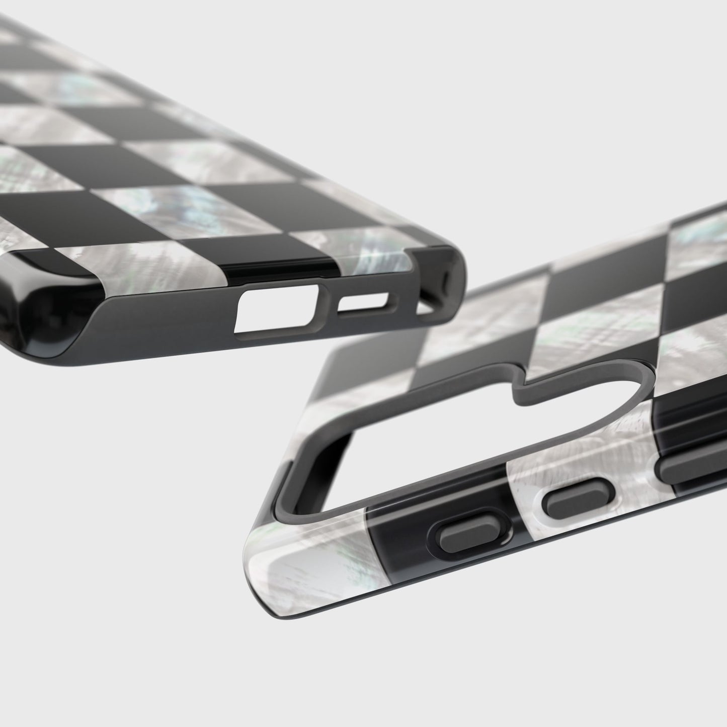The Midnight Pearl – Inlaid Checkerboard Design Phone Case for Galaxy S series Phones