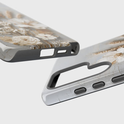 The Refined Meadow – 3D Impasto Botanical Design Phone Case for Galaxy S series Phones