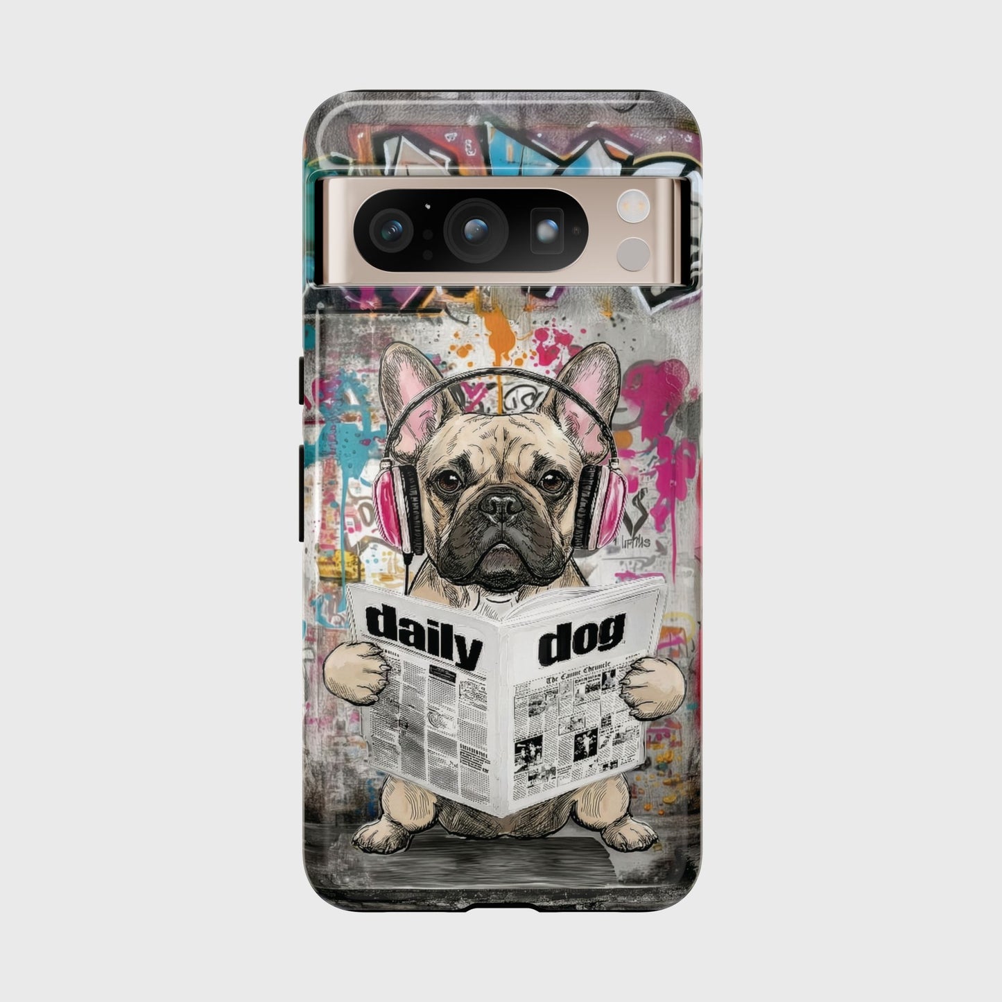 Daily Dog Beats (Frenchie) Design Phone Case for Google Pixel