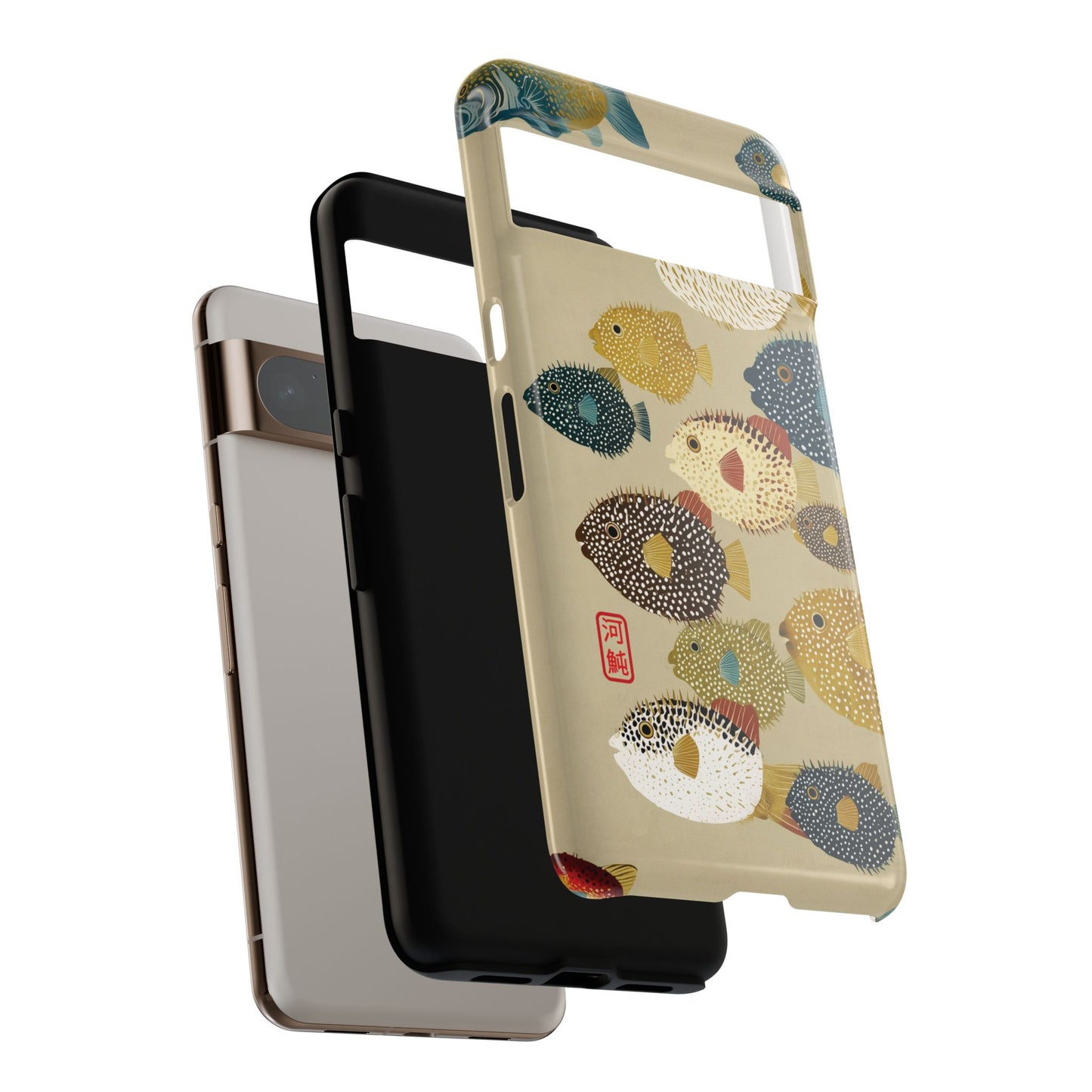 The Vintage Fugu – Retro Pufferfish Design Phone Case for Google Pixel