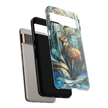 Majestic Stag Stained Glass Design Phone Case for Google Pixel