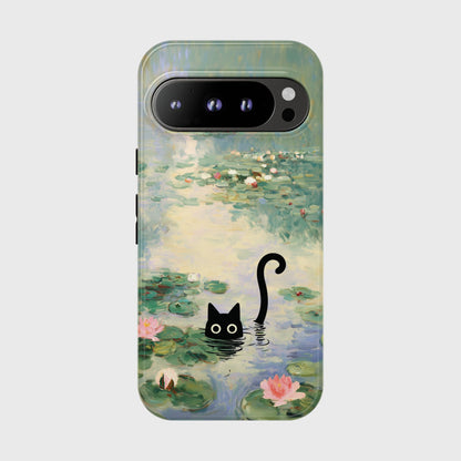 The Water Lily Lurker – Fine Art Parody Design Phone Case for Google Pixel