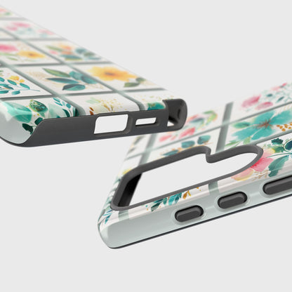 Floral Mosaic Design Phone Case for Galaxy S series Phones