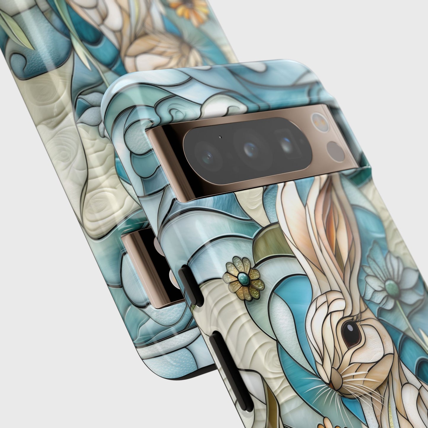 Bunny in the Garden Stained Glass Design Phone Case for Google Pixel