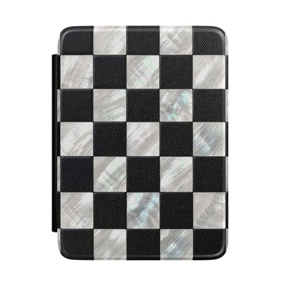 The Midnight Pearl – Inlaid Checkerboard Kindle Case