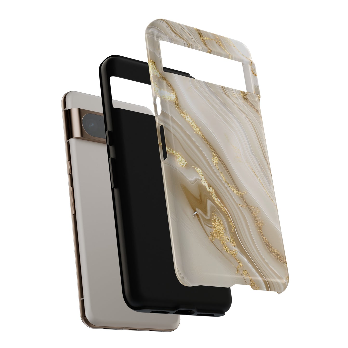 Gold Marble Design Google Pixel Phone Case