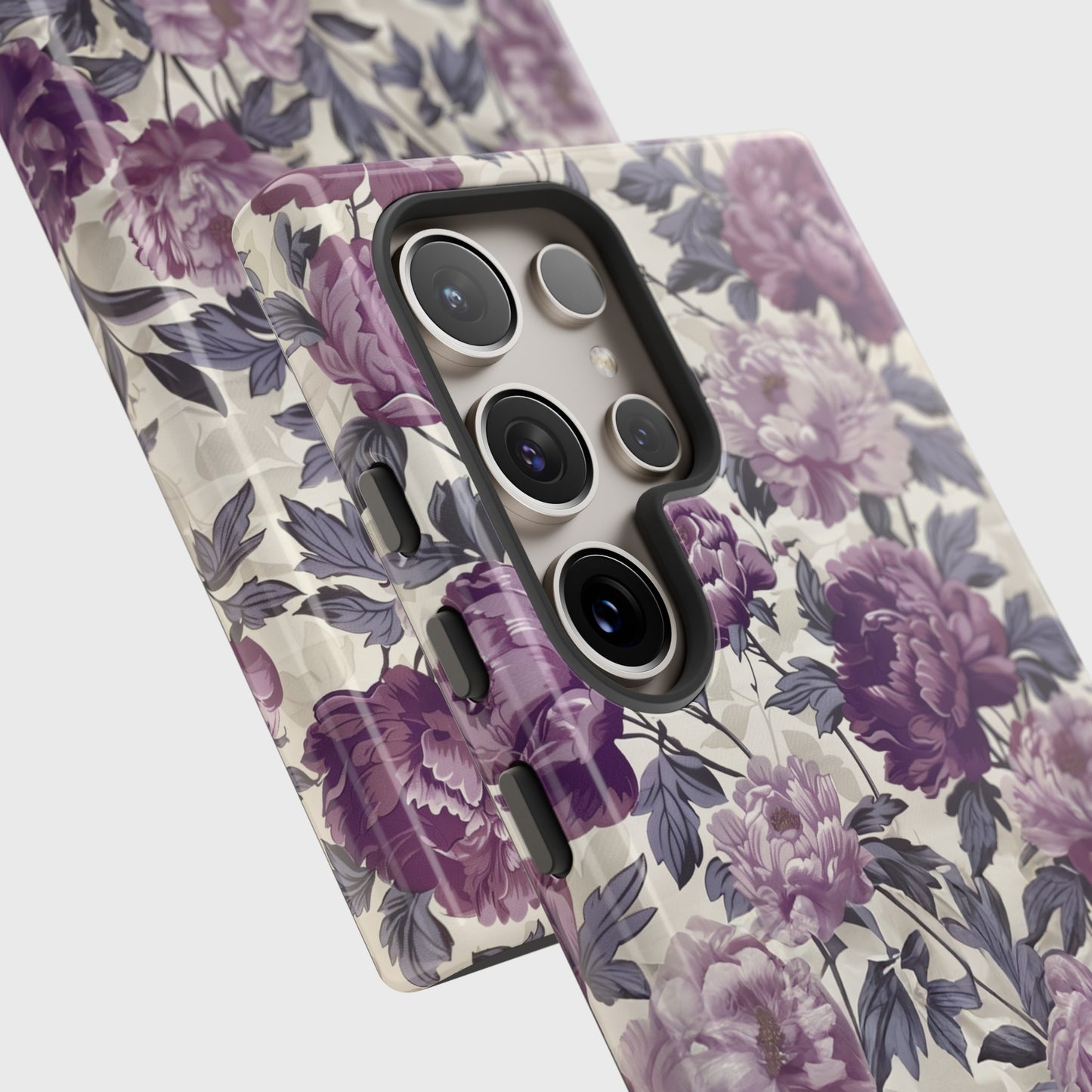 Vintage Purple Flower Art Design Samsung Phone Case