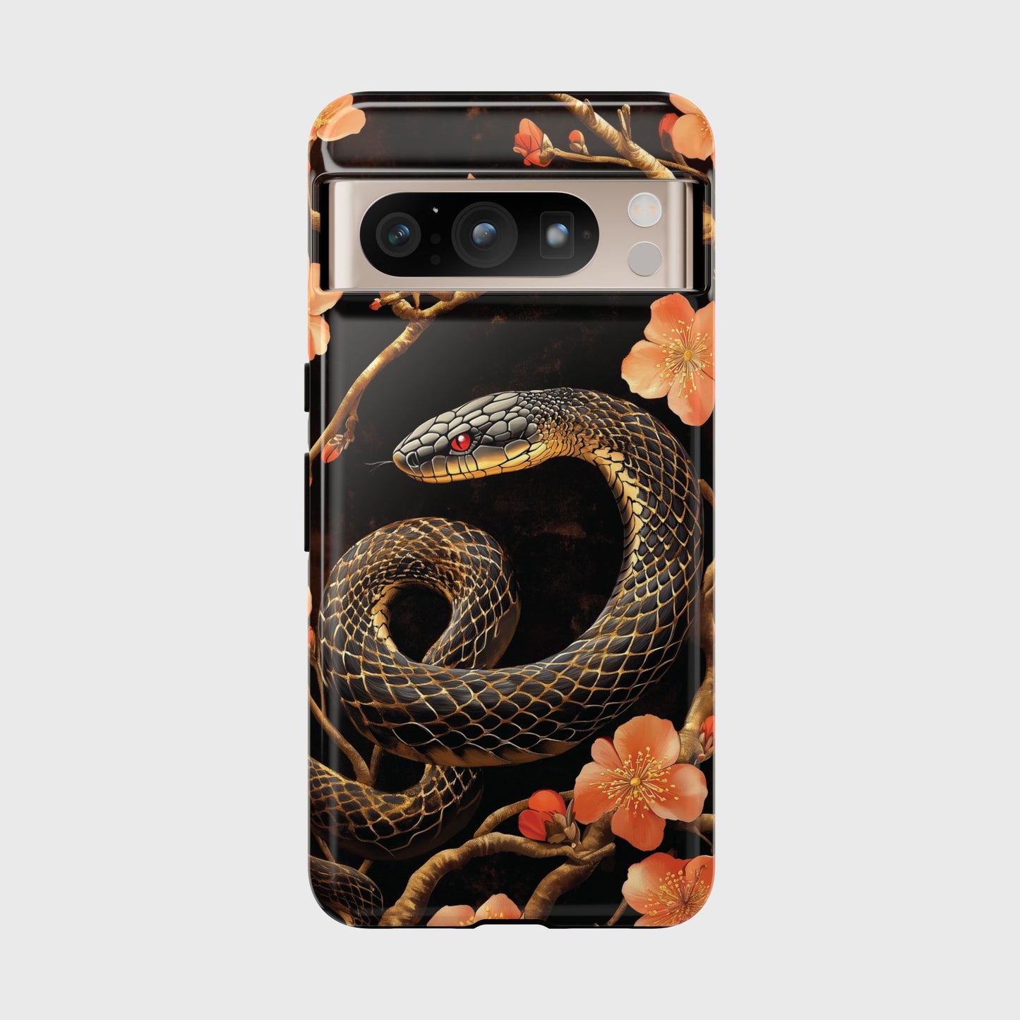 Snake Floral Design Phone Case for Google Pixel