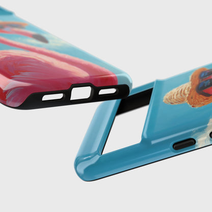 Vacation Mode – Painted Flamingo Design Phone Case for Google Pixel