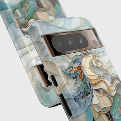 Majestic Horse Stained Glass Design Phone Case for Google Pixel