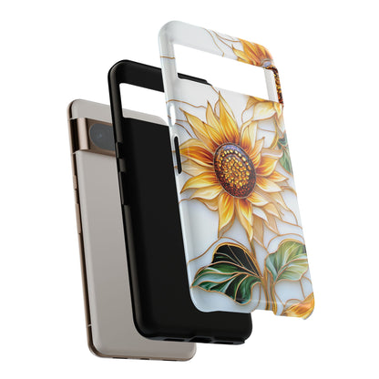 Elegant Sunflowers Stained Glass Design Phone Case for Google Pixel