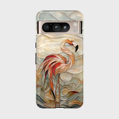 Flamingo Stained Glass Design Google Pixel Phone Case