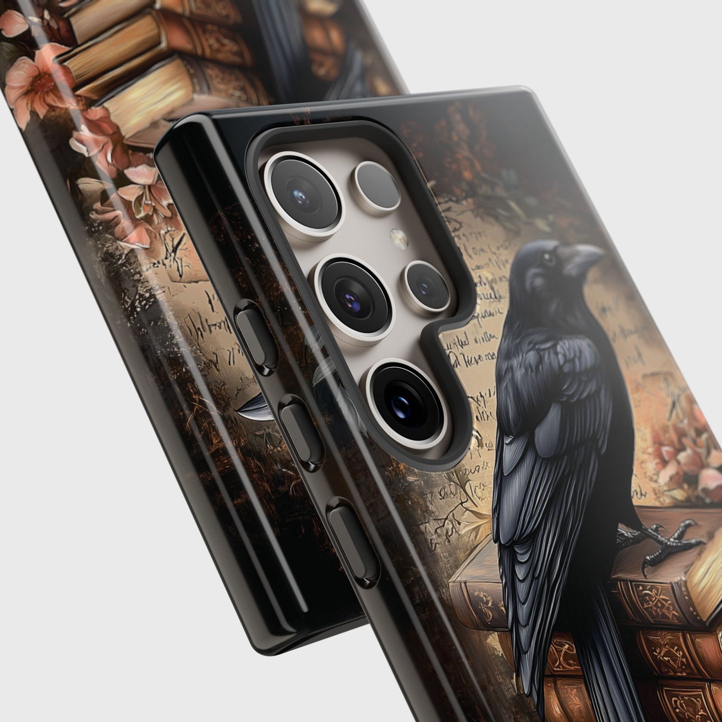 Gothic Book Raven Dark Fantasy Design Case for Galaxy S series Phones