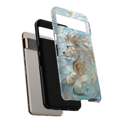 Majestic Lion Stained Glass Design Phone Case for Google Pixel