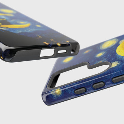 The Starry Night Feline – Fine Art Parody Design Phone Case for Galaxy S series Phones
