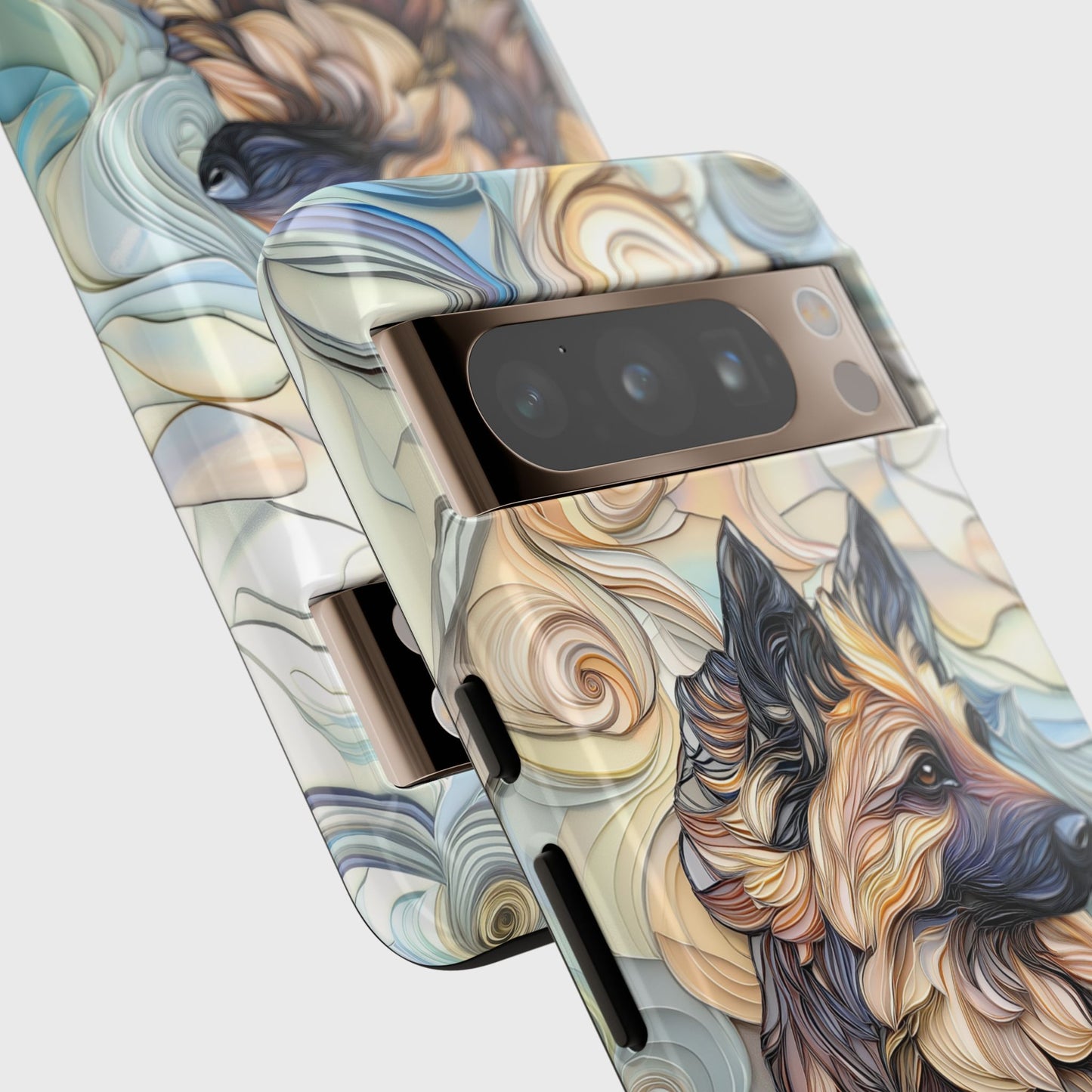 German Shepherd Stained Glass Design Phone Case for Google Pixel