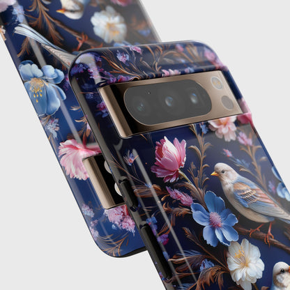 William Moris Inspired 3D Birds Floral Design Google Pixel Phone Case