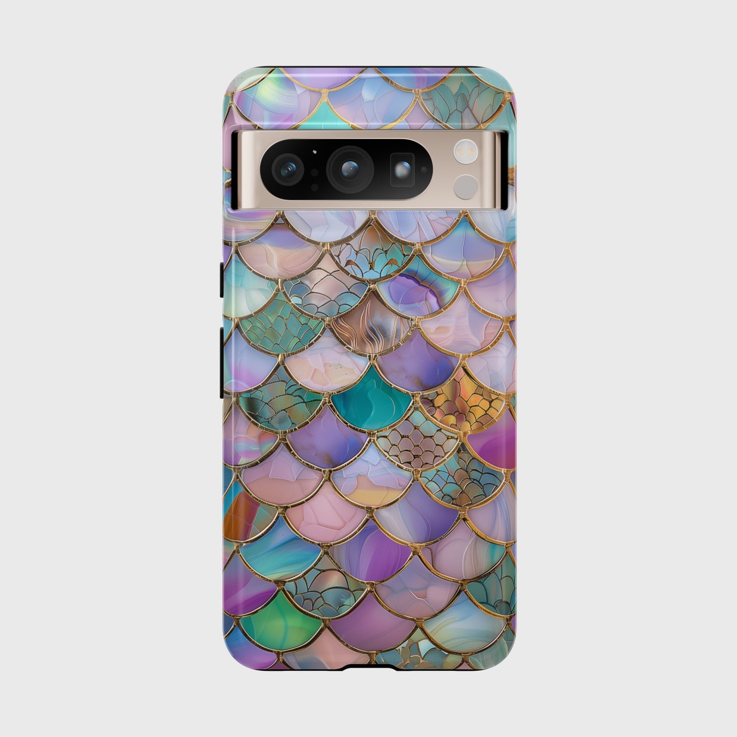 Mermaid Scale Mosaic Stained Glass Design Google Pixel Phone Case