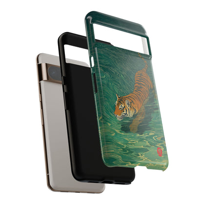 The Emerald Swirl – Ukiyo-e Tiger Design Phone Case for Google Pixel