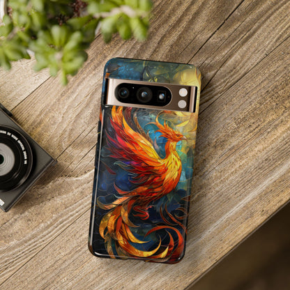 Mythical Phoenix Stained Glass Design Google Pixel Phone Case