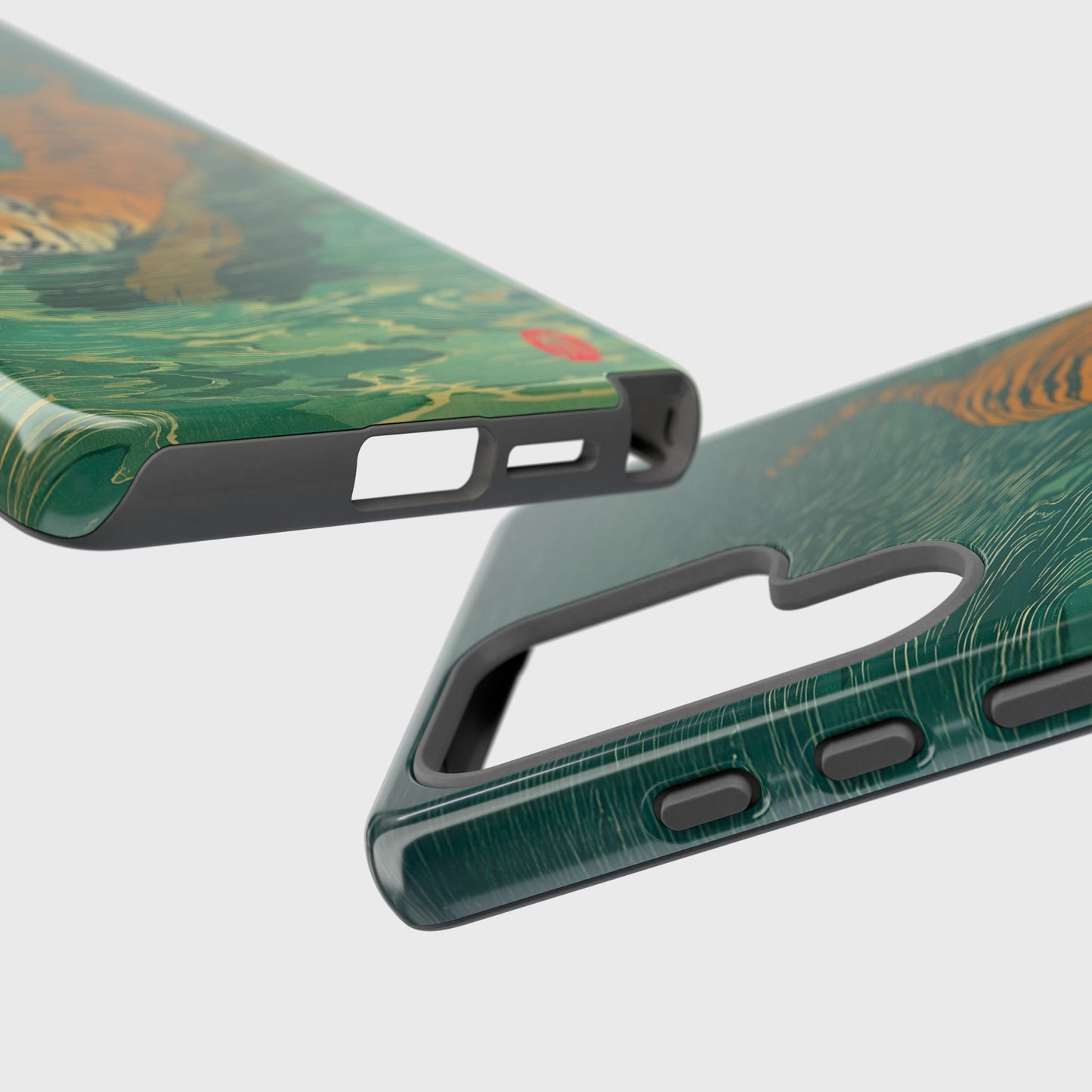 The Emerald Swirl – Ukiyo-e Tiger Design Phone Case for Galaxy S series Phones